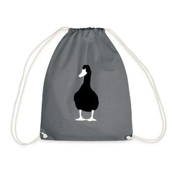 Duck - Drawstring Bag - grey - Front