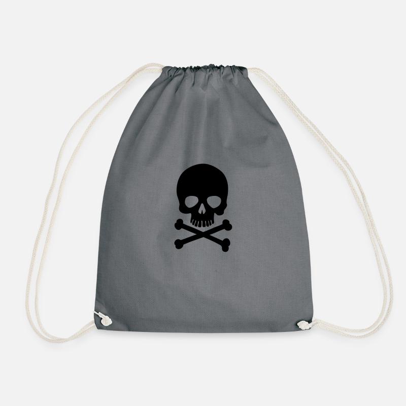 Pirate Skull - Trendy & Cool Skull - Drawstring Bag - grey