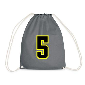5 Number Leotard - Drawstring Bag - grey - Front