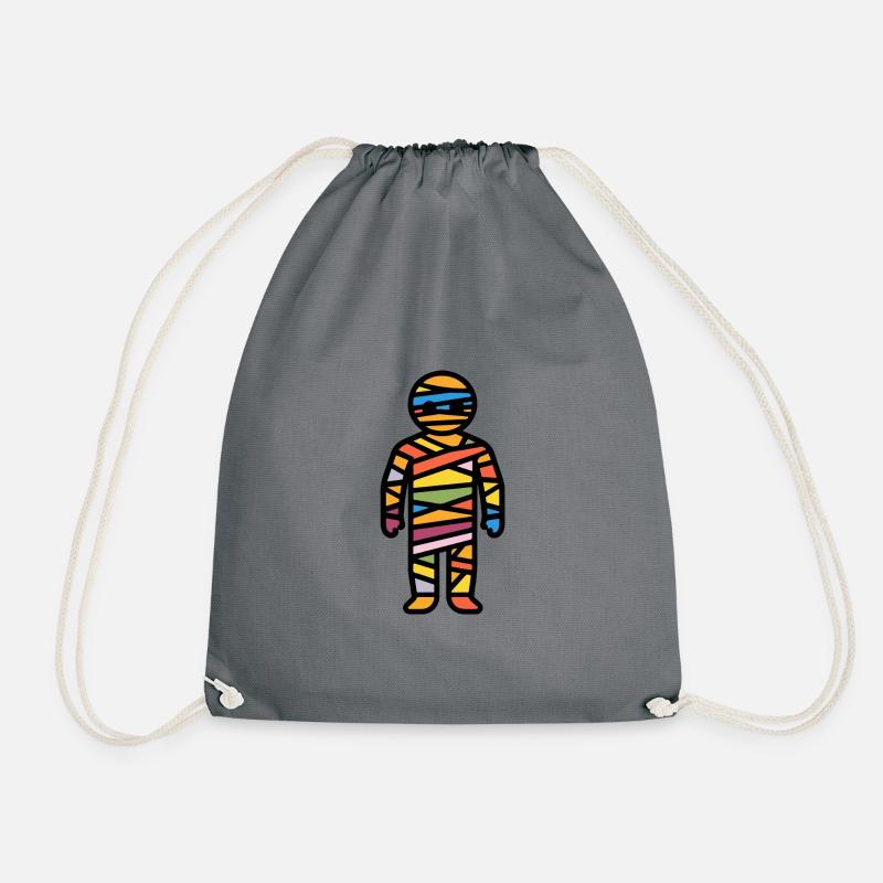 Mummy Halloween Funny Funny - Drawstring Bag - grey