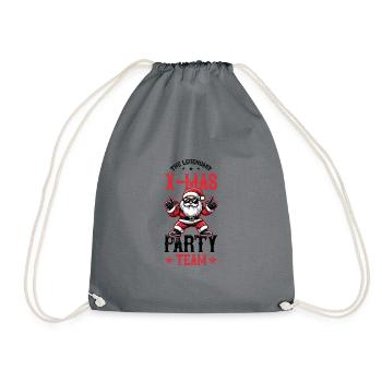 Christmas Party Team Funny - Drawstring Bag - grey - Front