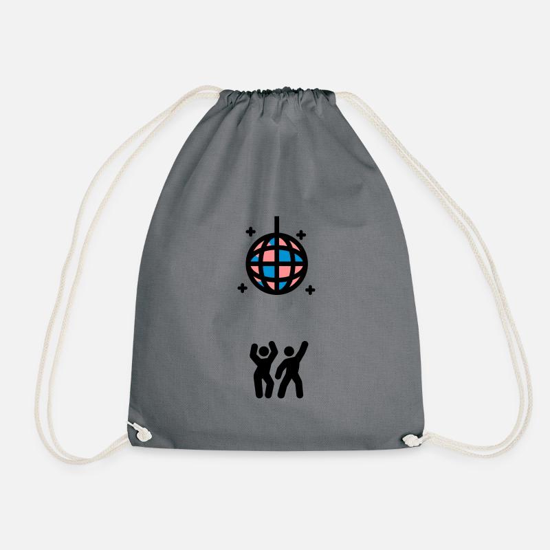 Night Fever Club Disco Dancing Disco Ball - Drawstring Bag - grey
