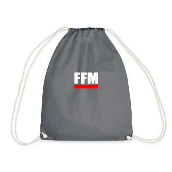 FFM - Frankfurt am Main - Turnbeutel - Grau - Vorne