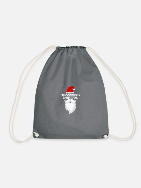 Santa Claus Freaky Christmas Design - Drawstring Bag - grey