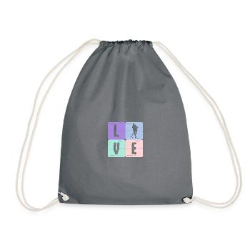 Un joueur de hockey - Sac de sport léger - gris - Devant