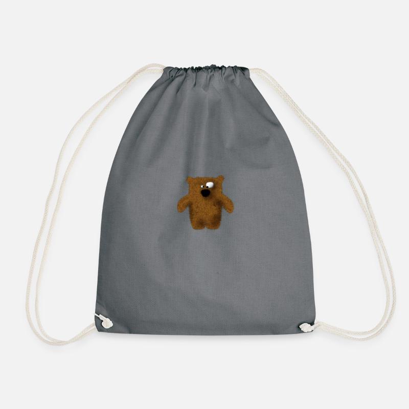 teddy - Drawstring Bag - grey