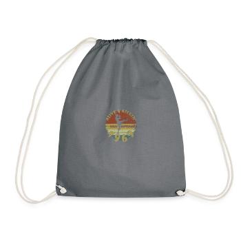 55th birthday Alive and kickin since 09/1969 - Drawstring Bag - grey - Front