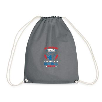 baseball alkohol team - Turnbeutel - Grau - Vorne