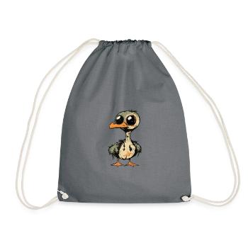 Goose Halloween Funny Zombie - Drawstring Bag - grey - Front
