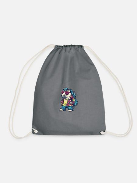 Vacances de bande dessinée de cheval - Sac de sport léger - gris