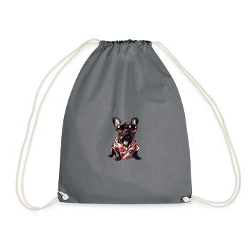Buldog Français Chien Été - Sac de sport léger - gris - Devant