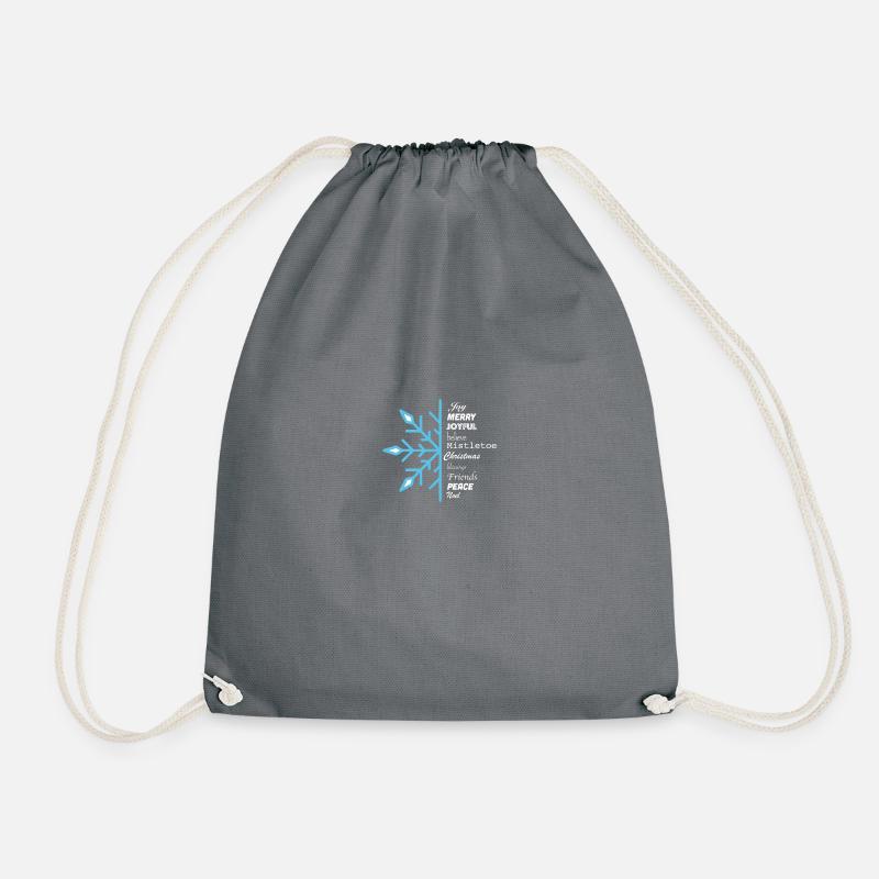 Schneeflocke/Snowflake - Turnbeutel - Grau