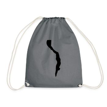 Freediver Silhouette - Turnbeutel - Grau - Vorne
