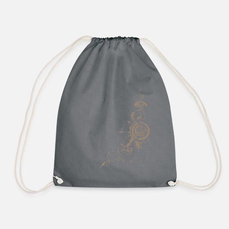 SteamPUNK Zahnrad Design - Turnbeutel - Grau