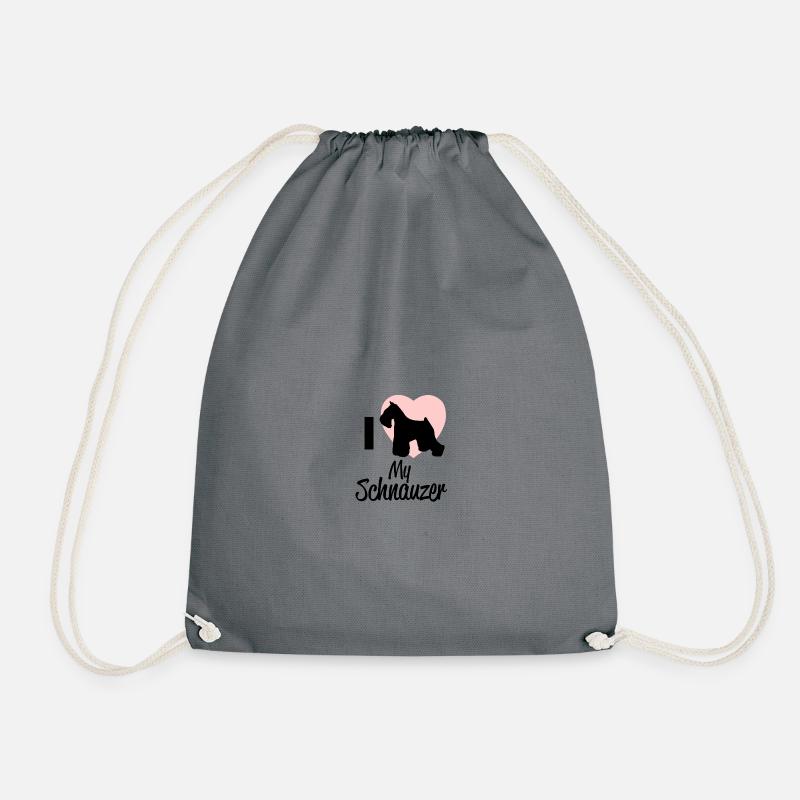 schnauzer - Turnbeutel - Grau