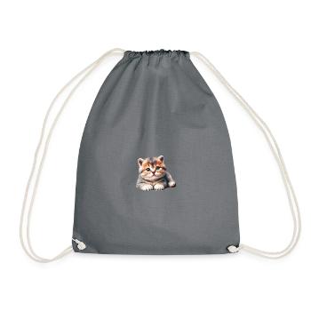 Polygone de chaton mignon - Sac de sport léger - gris - Devant