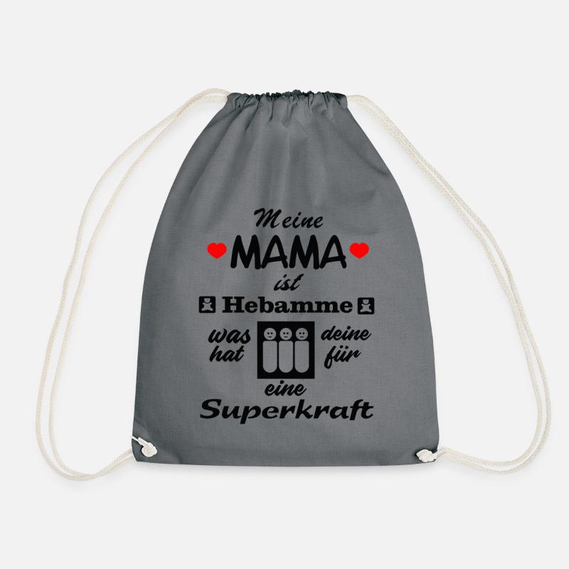 meine MAMA ist HEBAMME - Turnbeutel - Grau
