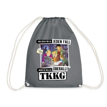 TKKG Titelmusik Wir Lösen Für Sie Jeden Fall - Turnbeutel - Grau - Vorne