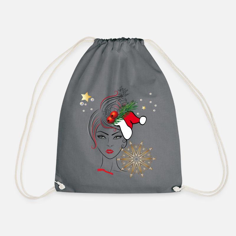 Weihnachten Christmas - Turnbeutel - Grau