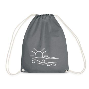Sunset by the sea/lake - Drawstring Bag - grey - Front