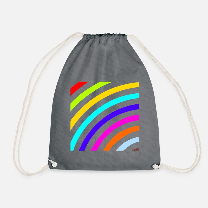 Regenbogen - Turnbeutel - Grau