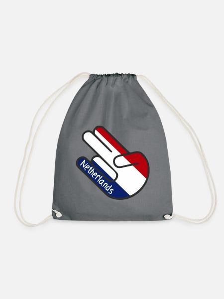 Shocker Netherlands Geschenk - Turnbeutel - Grau
