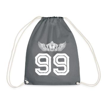 99 Couronne numérique - Sac de sport léger - gris - Devant