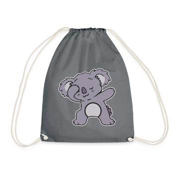 Cute Dabbing Koala - Turnbeutel - Grau - Vorne