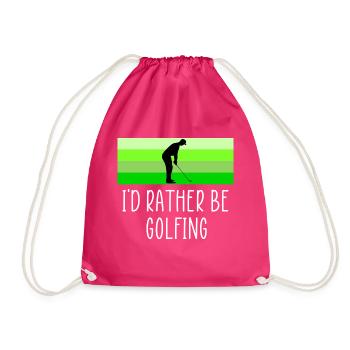 Lieber Golf spielen - Turnbeutel - Fuchsia - Vorne