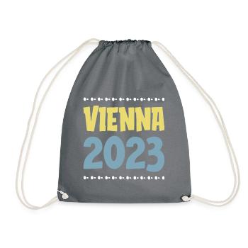 Vienna 2023 Wien - Drawstring Bag - grey - Front