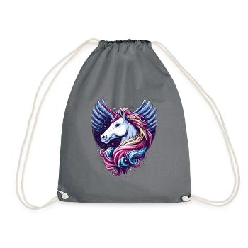 UNICORN FAIRY TALE PRINCESS CASTLE MAGIC CREATIVE - Drawstring Bag - grey - Front