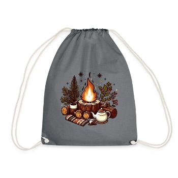 FOYER D’HIVER ÉCHARPE DE NOËL THÉIÈRE VERT - Sac de sport léger - gris - Devant