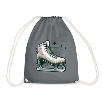ICE SKATING ICE SKATING WINTER SNOW SHOES SPORTS - Drawstring Bag - grey - Front
