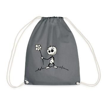 kleiner Frühling sommer Sonne Blume Kerl Geschenk - Turnbeutel - Grau - Vorne
