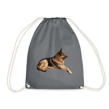 The German Shepherd is not just a guard dog - Drawstring Bag - grey - Front
