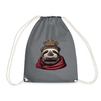 Roi des paresseux cool - Sac de sport léger - gris - Devant