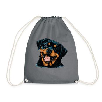 Chiot Rottweiler - Sac de sport léger - gris - Devant