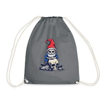 Zombie Garden Gnome - Drawstring Bag - grey - Front