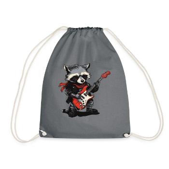 Raccoon Rock Musique - Sac de sport léger - gris - Devant