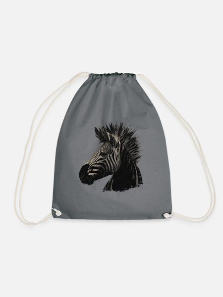 Zebra Punk - Turnbeutel - Grau