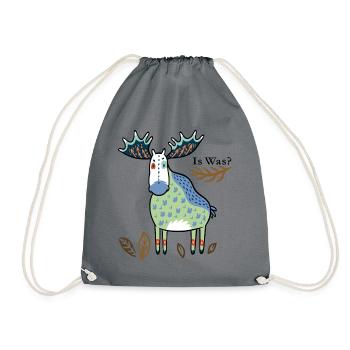 Deer, is what? - Drawstring Bag - grey - Front