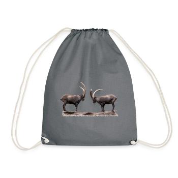 Which ibex gives way here - Drawstring Bag - grey - Front
