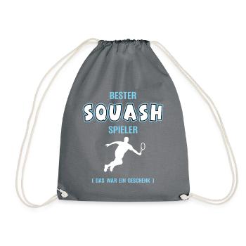 Bester Squash Spieler Squasher Squashspieler - Turnbeutel - Grau - Vorne