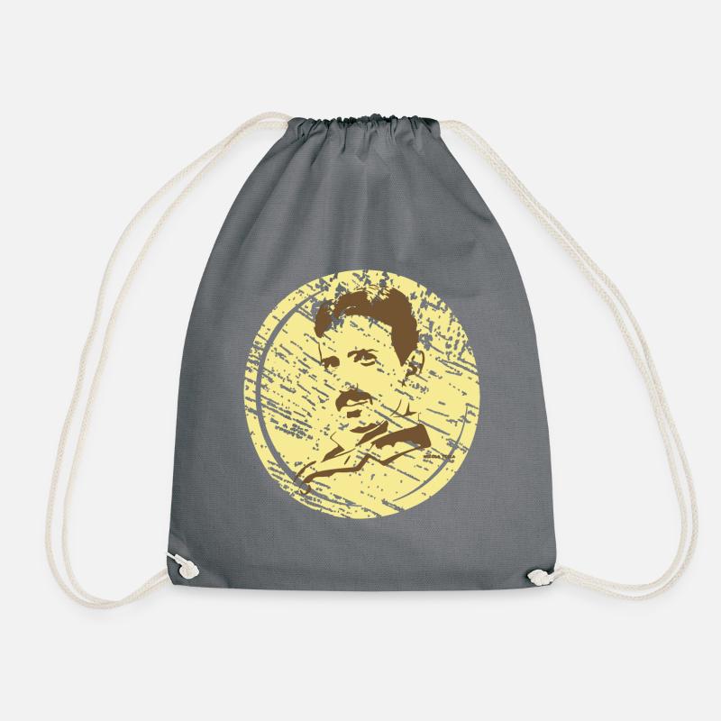 tesla9 - Drawstring Bag - grey