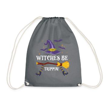 Halloween Witches be Trippin - Drawstring Bag - grey - Front