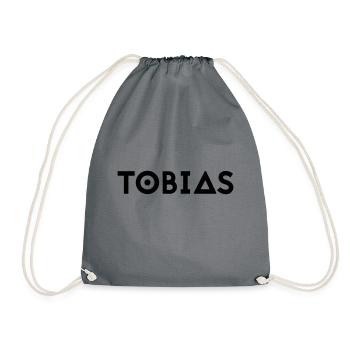 First name Tobias - Drawstring Bag - grey - Front