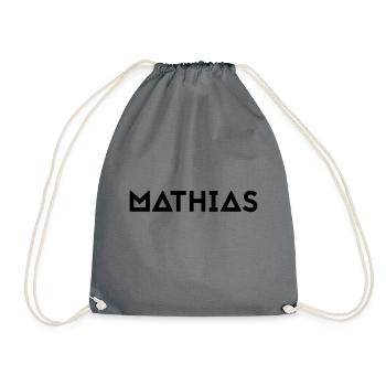 Prénom Mathias - Sac de sport léger - gris - Devant