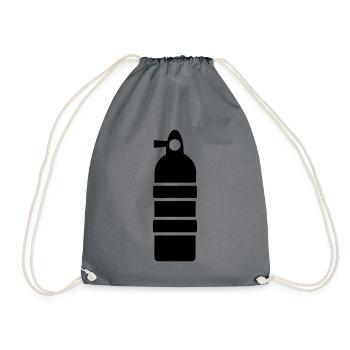 Oxygen diving symbol - Drawstring Bag - grey - Front