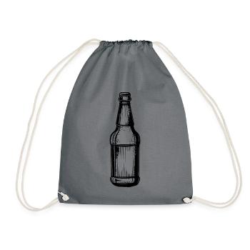 Bouteille de bière Symbole de consommation de bière - Sac de sport léger - gris - Devant