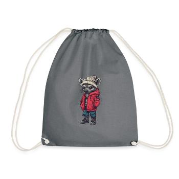 Hyène Drôle d’hiver - Sac de sport léger - gris - Devant